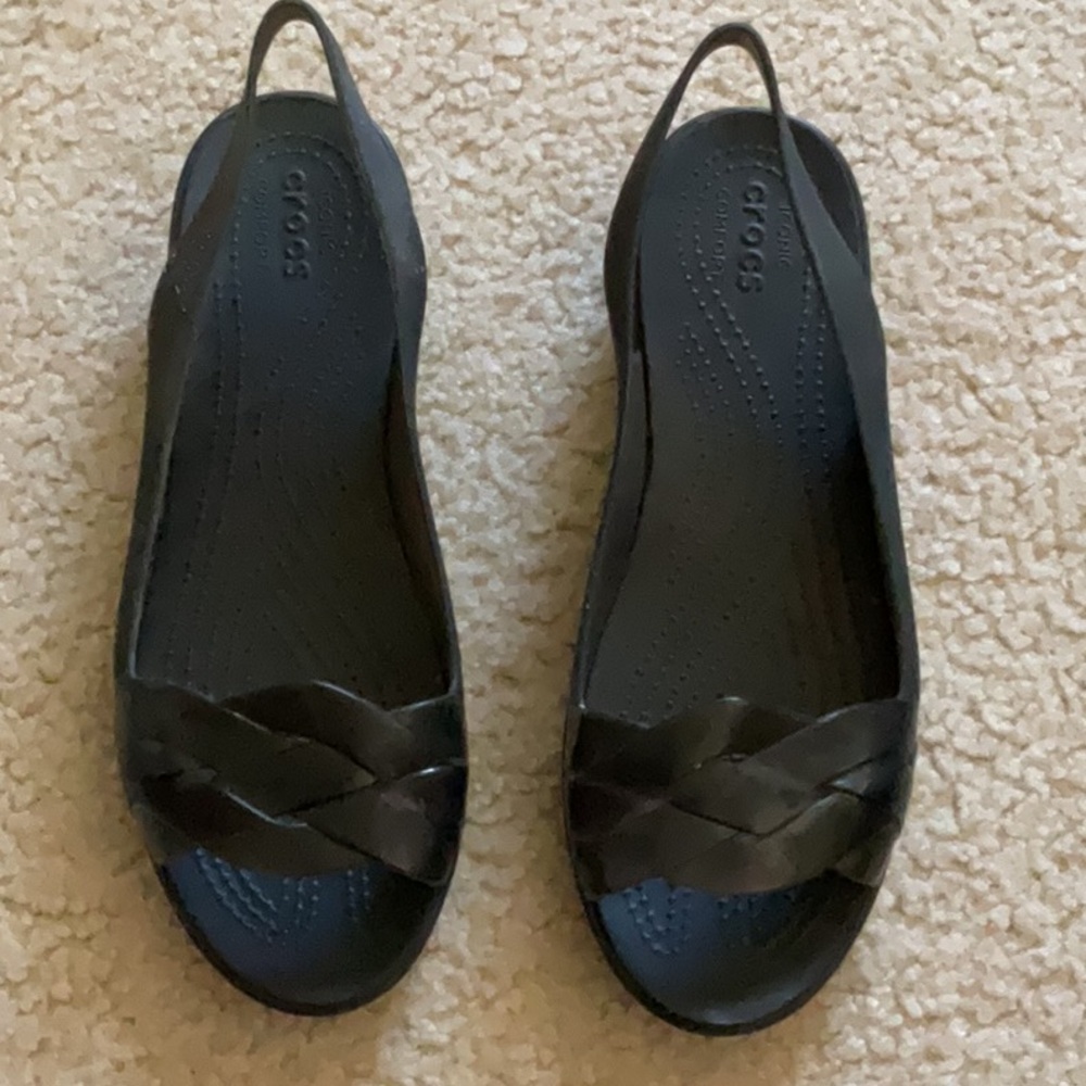 Crocs Women's Black Slingback Sandals
